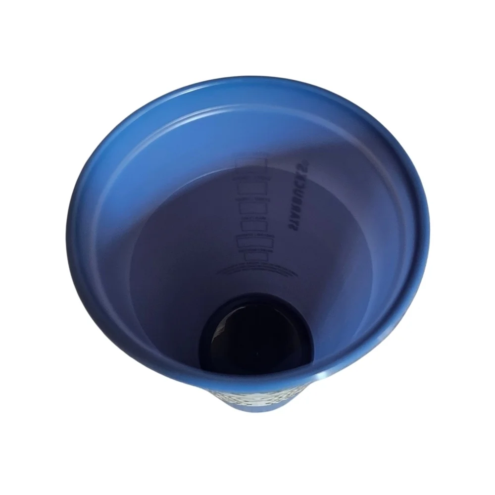 Starbucks 2013 Reusable Tumbler Blue Siren Plastic Travel Coffee Cup 16oz.